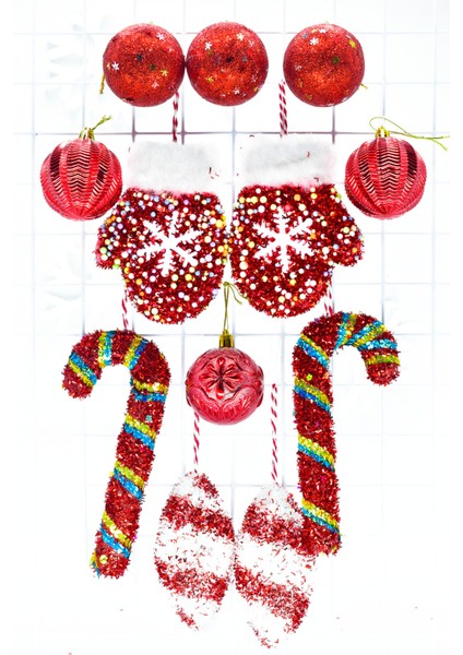 Yılbaşı Sugar Set Kırmızı