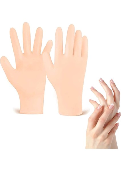 Aputue Nemlendirici Eldiven, 1 Çift Silikon Eldiven, Kuru Eller Için Su Geçirmez Güneş Koruma Eldiveni, Yumuşak Esnek Eldiven, Nemlendirici Bakım Eldiveni, Nasır ve Kuru Ciltler Için