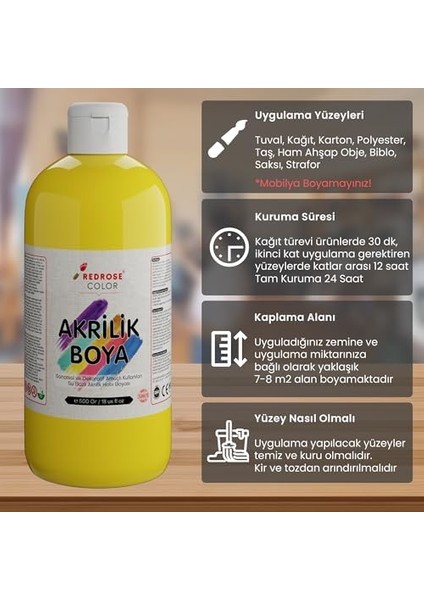 Rose Sarı Akrilik 500 gr fiyatları