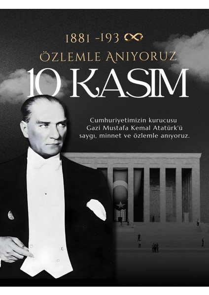 10 Kasım Atatürk'ü Anma Günü Okul Etkinlik Kumaş Pano 150X200 cm modelleri
