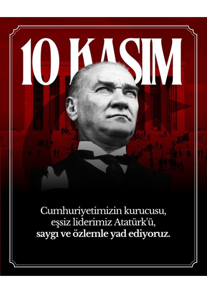 10 Kasım Atatürk'ü Anma Günü Okul Etkinlik Kumaş Pano 150X200 cm indirimleri