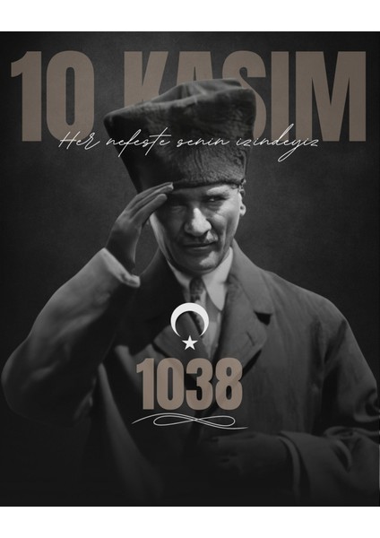 10 Kasım Atatürk'ü Anma Günü Okul Etkinlik Kumaş Pano 150X200 cm