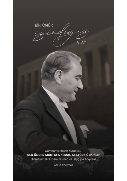 10 Kasım Atatürk'ü Anma Günü Okul Etkinlik Kumaş Pano 150X200 cm