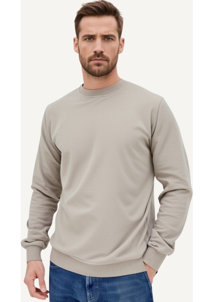 Erkek Regular Fit Yuvarlak Yakalı Sweatshirt