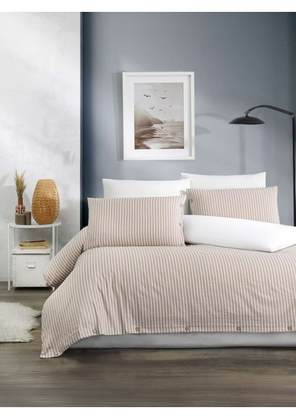 Milano Çizgili %100 Pamuklu Nevresim Takımı