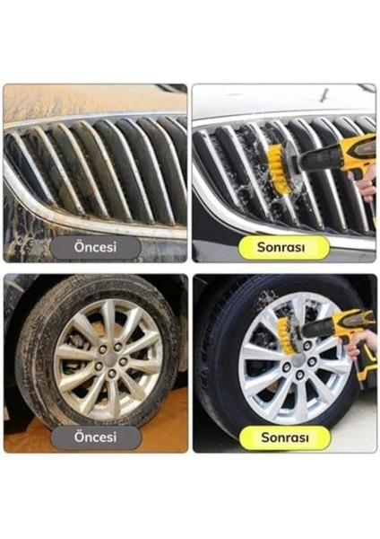 3lü Matkap Ucu Küvet Duşakabin Araba Tekerliği Koltuk Yıkama Temizleme Fırçası Seti, Renkli, Küçük modelleri