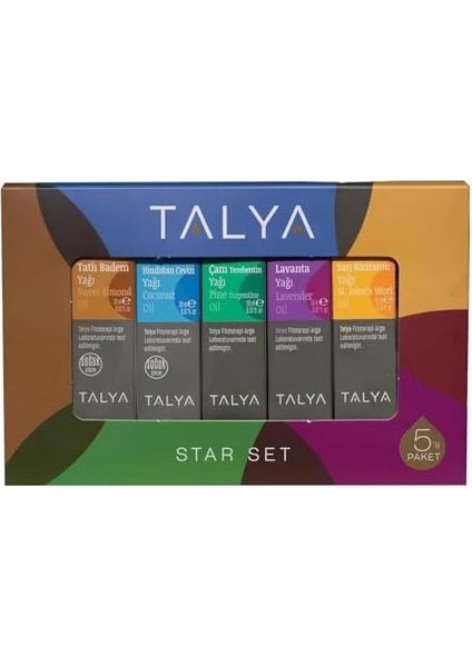 Talya Star Set, Tatlı Badem, Hindistan Cevizi, Çam Terebentin, Lavanta, Sarı Kantaron 100 Mililitre