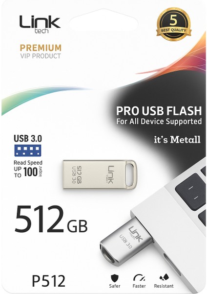 P512 Premium Pro 100MB/S 512GB USB 3.0 Flash Bellek