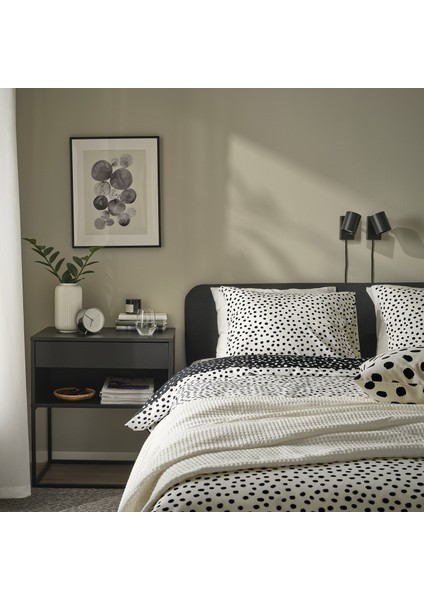 Çift kişilik nevresim seti, siyah-beyaz, 240x220/50x60 cm fiyatları