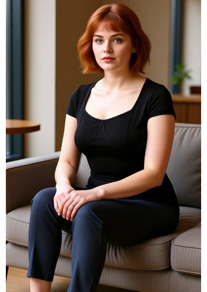 Kadın Fitted Kalp Yaka Bluz Günlük Şıklık ve Konforu Birleştiren Üst Giyim Kaliteli Şık Rahat fırsatları