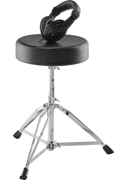 Drum Essentials Bundle - Davul Taburesi ve Kulak Üstü Kulaklıklar Içeren Komple Elektronik Davul Seti Aksesuar Paketi