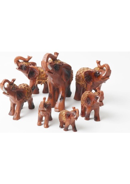 Lüks Motif Işlemeli Feng Shui 7’li Şans Bereket Fil Heykeli Biblo Seti Ev Ofis Yeni Yıl Hediyesi 9 indirimleri