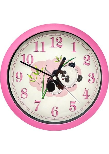 Mark Premium Serisi Desenli Pembe Duvar Saati 25 cm