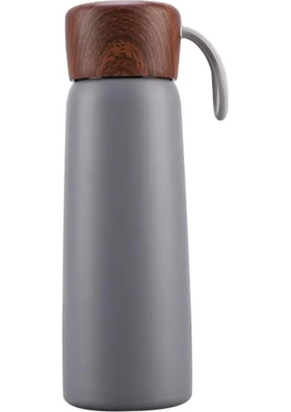 Çift Vakumlu Paslanmaz Çelik Gri 380 ml Termos