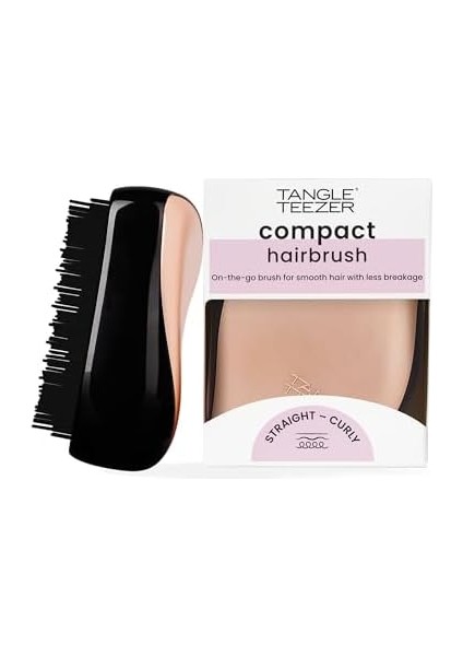 Tangle Teezer Kompakt Şekillendirici Dolaşık Açıcı Saç Fırçası, Gül Altın Siyah, 1 Gram fiyatları