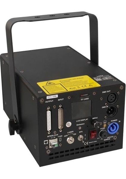 AC-03RGB 3 Watt Rgb Lazer 25KPPS Double Safety Design Sd Card Dmx Ilda Analog fiyatları