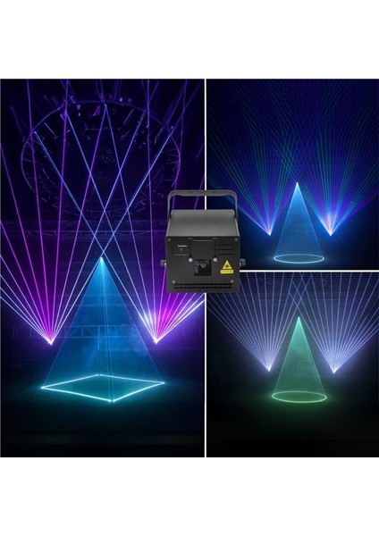 AC-03RGB 3 Watt Rgb Lazer 25KPPS Double Safety Design Sd Card Dmx Ilda Analog fırsatları