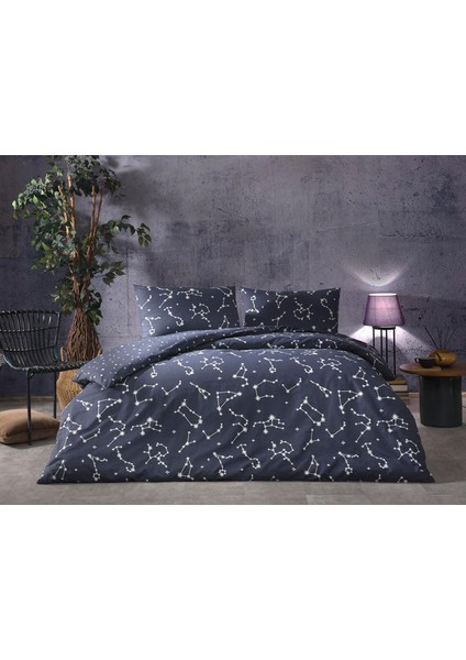 Lonny Ranforce Tek Kişilik Nevresim Takımı Lacivert