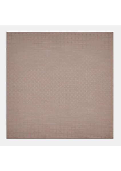 Monogram Pamuk Ipek Eşarp 40829-GRI