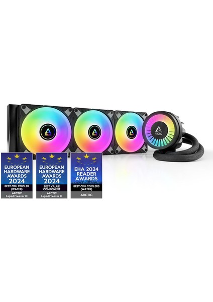 Iıı - 360 A-Rgb Intel/amd Uyumlu, 360MM Radyatörlü, 3X12CM P12 Pwm Fanlı, Sıvı Işlemci Soğutucu Siyah (AR-ACFRE00144A)
