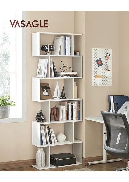 Kitaplık, 6 Katlı, Ayaklı Raf, Ofis Rafı, Bağımsız, Dekoratif Raf, Sunum Için, Modern, Oturma Odası, Yatak Odası, Ofis Için, Beyaz LBC61WT fiyatları