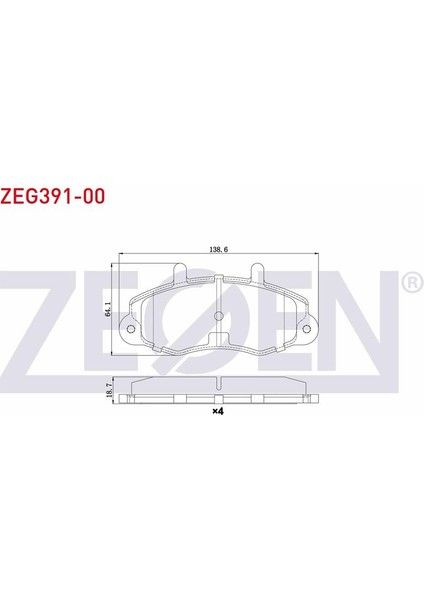 ZEGEN-ZEG391-00 - Fren Balata On Ford Transıt (E_ _) 2.5 Dı 1991-1994