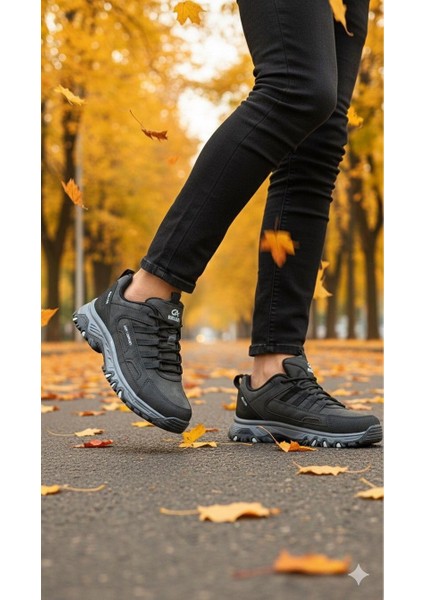 Erkek Su Geçirmez Ortopedik Outdoor Ayakkabı - Siyah Füme modelleri