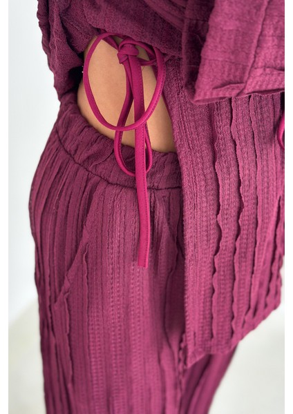 Kadın Kahverengi Bağlamalı Takım – Sofistike & Yapılandırılmış Stil indirimleri