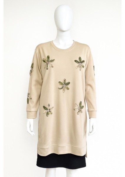 Çiçekli Uzun Tunik