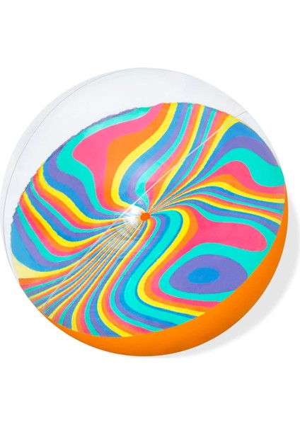 Şişme Plaj Topu, Tie-Dye Tasarım Çocuklar ve Yetişkinler Için Su Topu, 46 cm