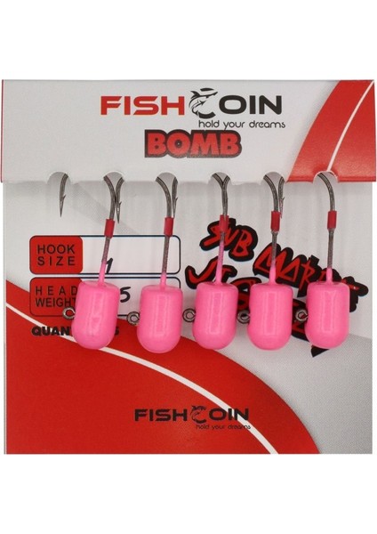 Bomb Jighead Pink Glow 8-1.5 gr
