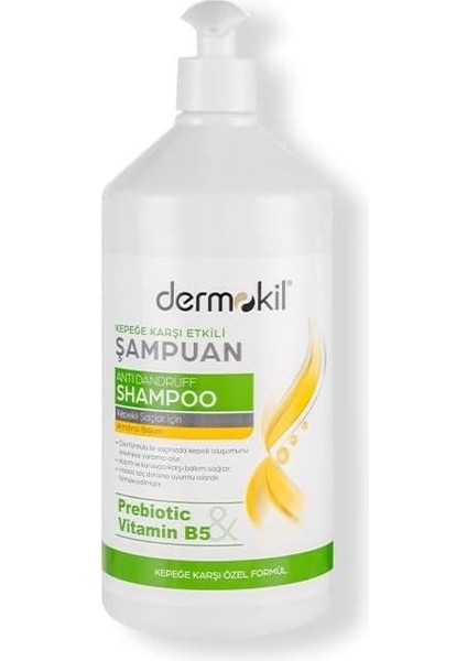 Dermokil Prebiyotik ve Vitamin B5 Kepeğe Karşı Şampuan 1 L