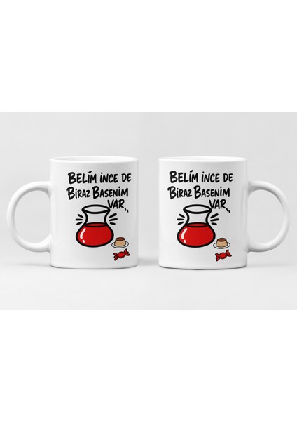 Belim Ince De Biraz Basenim Var Yazılı Mizahi Komik Çaycı Tasarım Hediye Kupa Bardak modelleri
