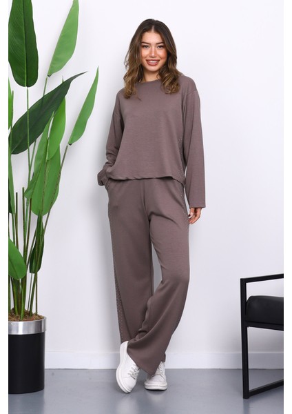 Vizon Yanları Taş Detaylı Modal Takım