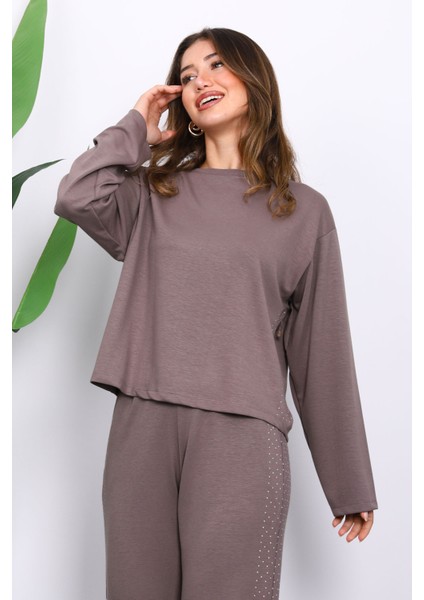 Vizon Yanları Taş Detaylı Modal Takım modelleri