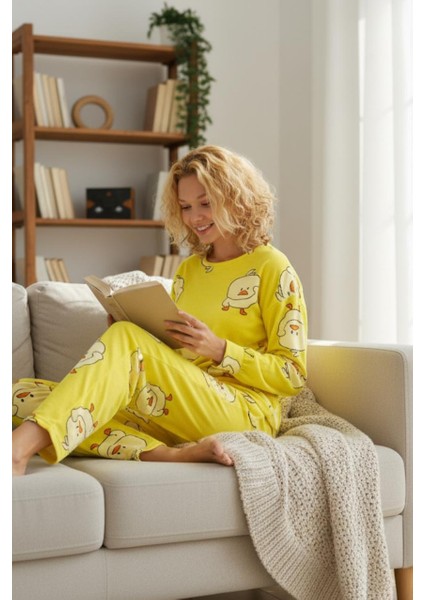 New Chick Süpersoft Pijama Takımı + Uyku Bandı Hediye | 100% Pamuk Kadın Pijama Takımı fırsatları