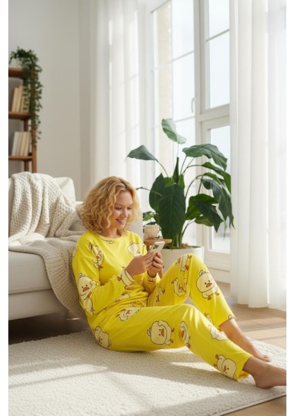 New Chick Süpersoft Pijama Takımı + Uyku Bandı Hediye | 100% Pamuk Kadın Pijama Takımı indirimleri