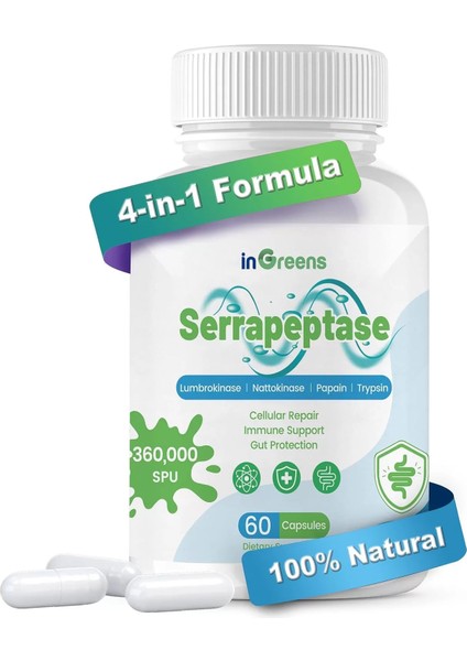 Serraptase 4-In-1 360,000 Spu 60 Kapsül