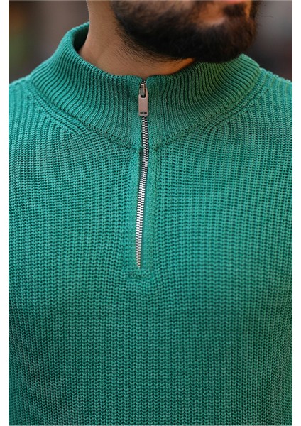 Kalın Örgü Fermuarlı Kazak fırsatları