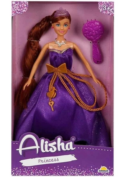 0835 Sun-Rst-Sıs-Mnk Alisha Prenses Uzun Saçlı Aksesuarlı Bebek Set 29 cm 3renk -Sunman modelleri