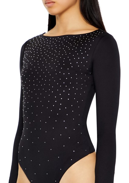 Şekillendirici Taşlı Bodysuit
