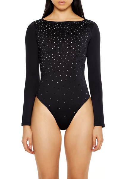 Şekillendirici Taşlı Bodysuit