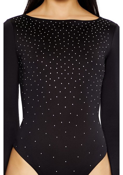 Şekillendirici Taşlı Bodysuit