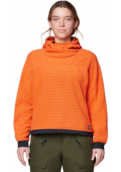 Summit Grid Big Grid Kapüşonlu Kadın Polar Üst