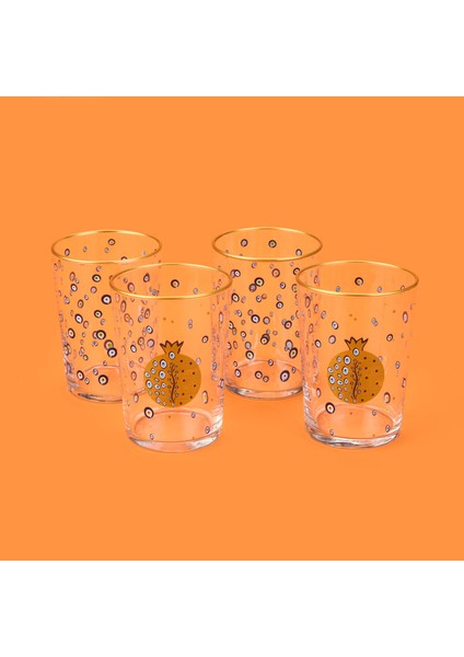 Luck 4'lü Meşrubat ve Su Bardağı - Asorti - 510 ml