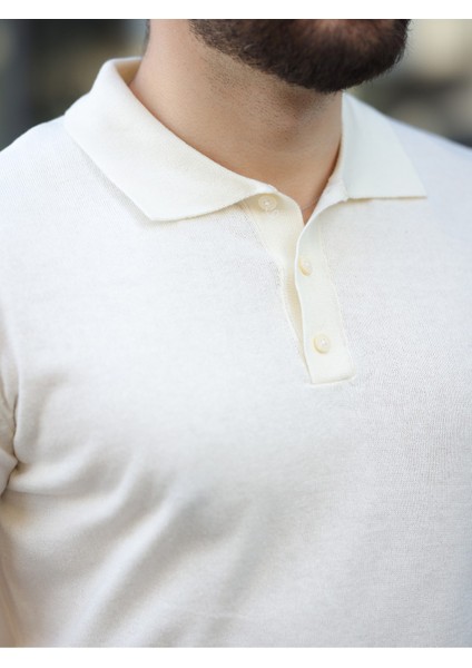 Basic Düğmeli Pamuklu Triko Tshirt modelleri