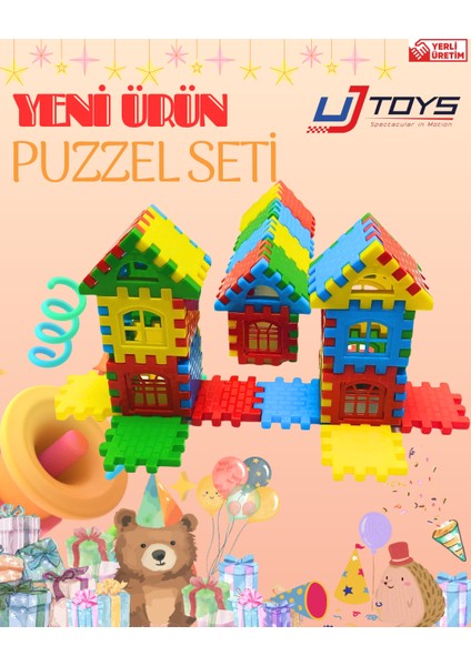 Puzzle City 3D Yapı ve Tasarım Blokları Parça Eğitici Oyuncak Puzzle Blok Set Eğlenceli Oyuncak fiyatları