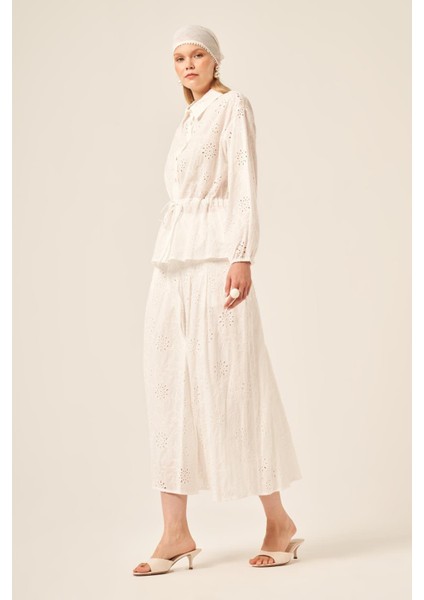 Ftz Kadın Brode Etekli Takım Çiçek 31192 fırsatları