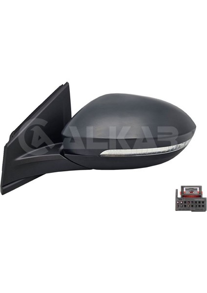 ALKAR-6143204 - Dıs Dıkız Aynası Sol Elektrıklı Asferık Isıtmalı Astarlı Sınyallı Volkswagen Taıgo 2021-