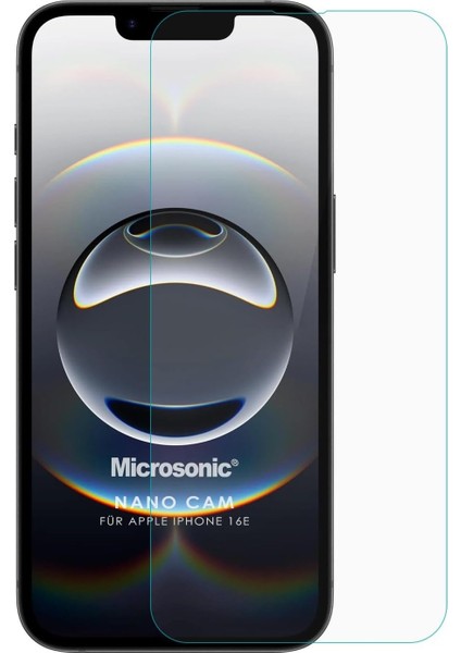 16E Glass Cam Ekran [ 16E ile Uyumlu Ekran - Şeffaf]